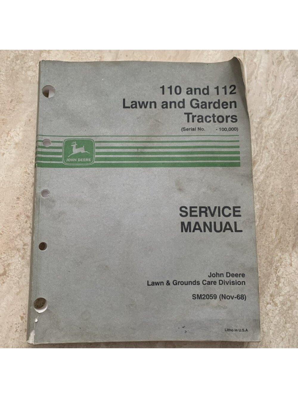 John Deere 110 And 112 Lawn And Garden Tractors Service Manual